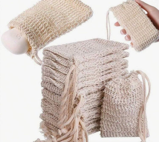 Fabric bag for storing soap